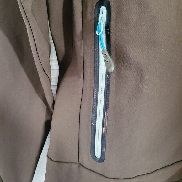 Salomon Soft Shell Jacket Wind/Water Resistant Brown w/ Aqua Trim Women's M - Picture 8 of 15